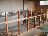 調理場とカウンター設置前